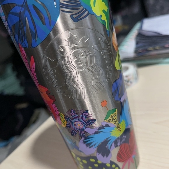 Starbuck Immersive Floral Stainless Steel Insulated Tumbler Cup 24oz New 2023 - Picture 3 of 4